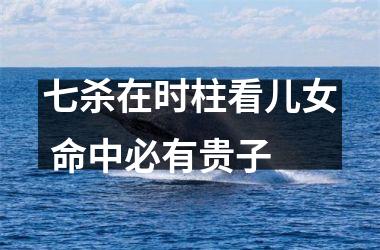 七杀在时柱看儿女 命中必有贵子