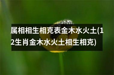 <h3>属相相生相克表金木水火土(12生肖金木水火土相生相克)