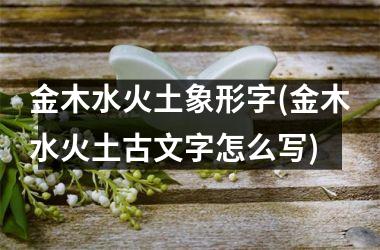 金木水火土象形字(金木水火土古文字怎么写)