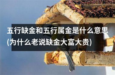 <h3>五行缺金和五行属金是什么意思(为什么老说缺金大富大贵)