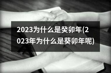 2025为什么是癸卯年(2025年为什么是葵卯年呢)