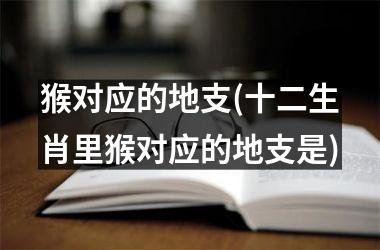 <h3>猴对应的地支(十二生肖里猴对应的地支是)