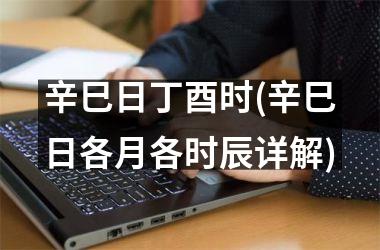 <h3>辛巳日丁酉时(辛巳日各月各时辰详解)