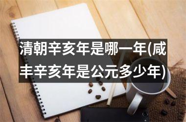 <h3>清朝辛亥年是哪一年(咸丰辛亥年是公元多少年)