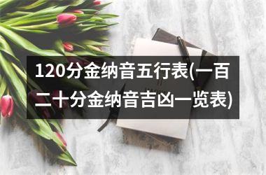 <h3>120分金纳音五行表(一百二十分金纳音吉凶一览表)
