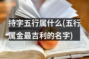 <h3>持字五行属什么(五行属金最吉利的名字)