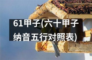 <h3>61甲子(六十甲子纳音五行对照表)