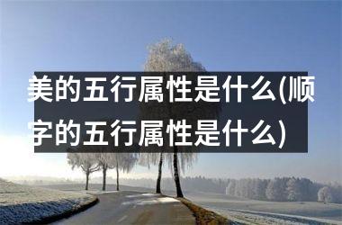 <h3>美的五行属性是什么(顺字的五行属性是什么)