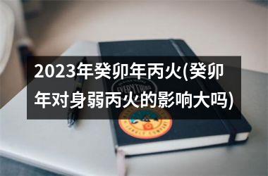 <h3>2025年癸卯年丙火(癸卯年对身弱丙火的影响大吗)