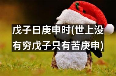 <h3>戊子日庚申时(世上没有穷戊子只有苦庚申)