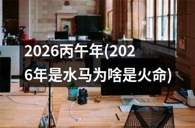 <h3>2026丙午年(2026年是水马为啥是火命)