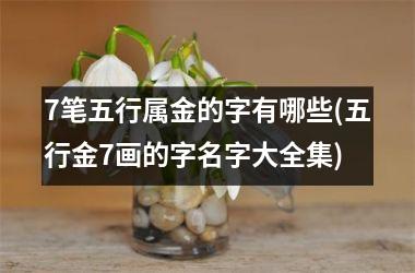 <h3>7笔五行属金的字有哪些(五行金7画的字名字大全集)