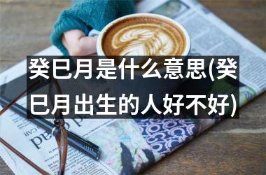 <h3>癸巳月是什么意思(癸巳月出生的人好不好)