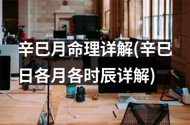 <h3>辛巳月命理详解(辛巳日各月各时辰详解)