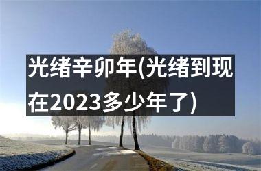 <h3>光绪辛卯年(光绪到现在2023多少年了)