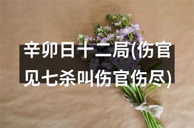 辛卯日十二局(伤官见七杀叫伤官伤尽)