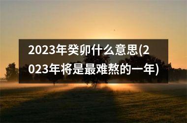 <h3>2025年癸卯什么意思(2025年将是最难熬的一年)