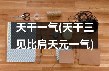<h3>天干一气(天干三见比肩天元一气)