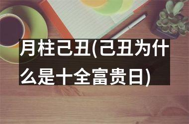 <h3>月柱己丑(己丑为什么是十全富贵日)