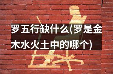 罗五行缺什么(罗是金木水火土中的哪个)