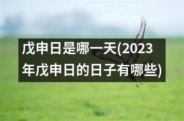 <h3>戊申日是哪一天(2025年戊申日的日子有哪些)