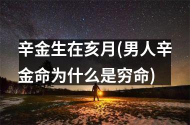 <h3>辛金生在亥月(男人辛金命为什么是穷命)