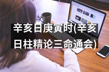 <h3>辛亥日庚寅时(辛亥日柱精论三命通会)