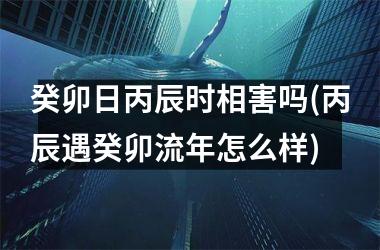 <h3>癸卯日丙辰时相害吗(丙辰遇癸卯流年怎么样)