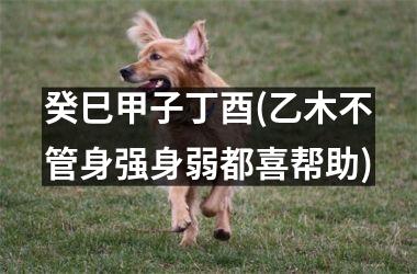 <h3>癸巳甲子丁酉(乙木不管身强身弱都喜帮助)