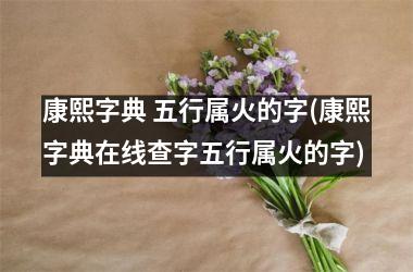 <h3>康熙字典 五行属火的字(康熙字典在线查字五行属火的字)