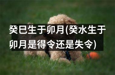 <h3>癸巳生于卯月(癸水生于卯月是得令还是失令)