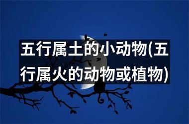 <h3>五行属土的小动物(五行属火的动物或植物)