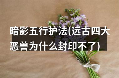 <h3>暗影五行护法(远古四大恶兽为什么封印不了)