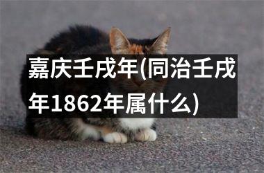 <h3>嘉庆壬戌年(同治壬戌年1862年属什么)