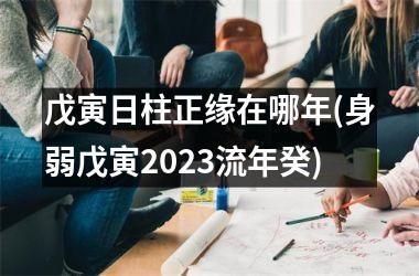 戊寅日柱正缘在哪年(身弱戊寅2025流年癸)