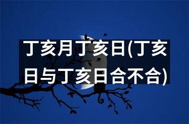 <h3>丁亥月丁亥日(丁亥日与丁亥日合不合)
