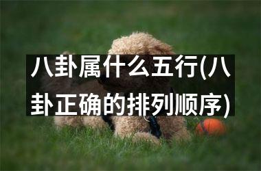 <h3>八卦属什么五行(八卦正确的排列顺序)