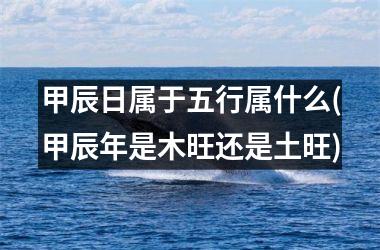 <h3>甲辰日属于五行属什么(甲辰年是木旺还是土旺)