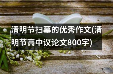 清明节扫墓的优秀作文(清明节高中议论文800字)