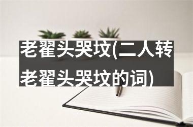 <h3>老翟头哭坟(二人转老翟头哭坟的词)