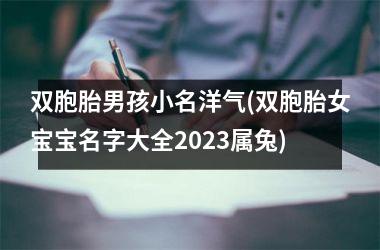 双胞胎男孩小名洋气(双胞胎女宝宝名字大全2025属兔)
