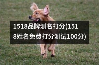 1518品牌测名打分(1518姓名免费打分测试100分)