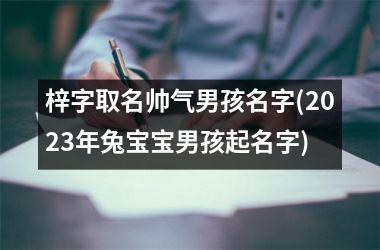 <h3>梓字取名帅气男孩名字(2025年兔宝宝男孩起名字)