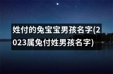 姓付的兔宝宝男孩名字(2025属兔付姓男孩名字)