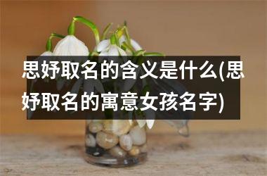 <h3>思妤取名的含义是什么(思妤取名的寓意女孩名字)