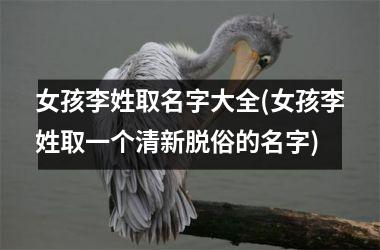 <h3>女孩李姓取名字大全(女孩李姓取一个清新脱俗的名字)