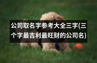 <h3>公司取名字参考大全三字(三个字最吉利最旺财的公司名)