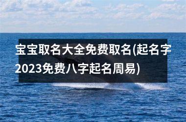 宝宝取名大全免费取名(起名字2025免费八字起名周易)