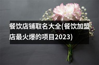 <h3>餐饮店铺取名大全(餐饮加盟店最火爆的项目2025)