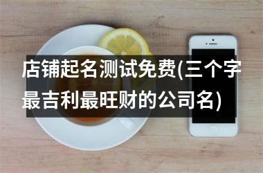 <h3>店铺起名测试免费(三个字最吉利最旺财的公司名)